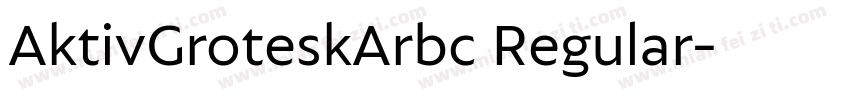 AktivGroteskArbc Regular字体转换